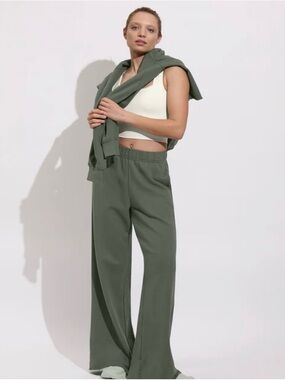 Left on Friday Homerun Wide Leg Sweatpants Agave